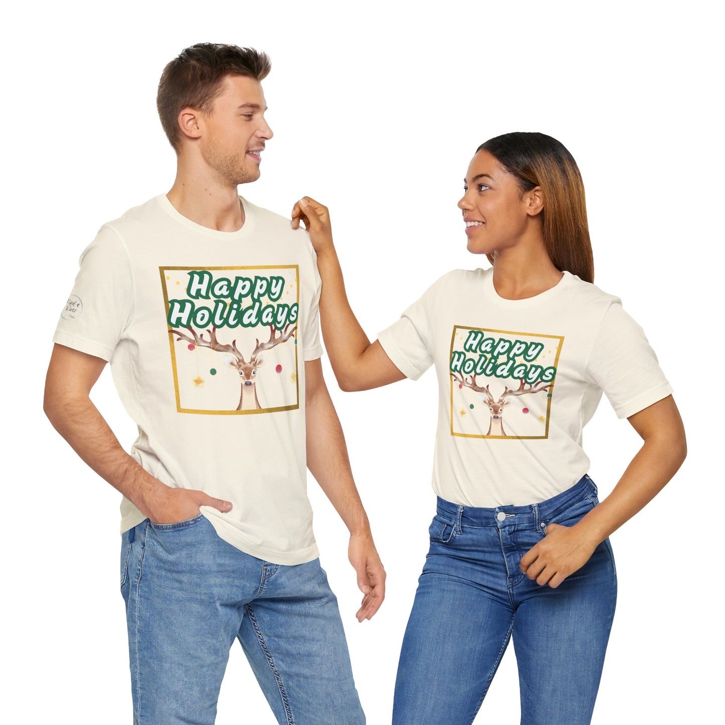 Tee - Short Sleeve (Adult) - Happy Holidays Deer