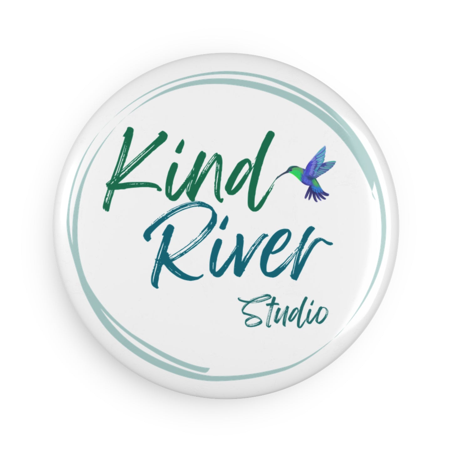 Magnet (Round 2.25") - Kind River Studio Logo