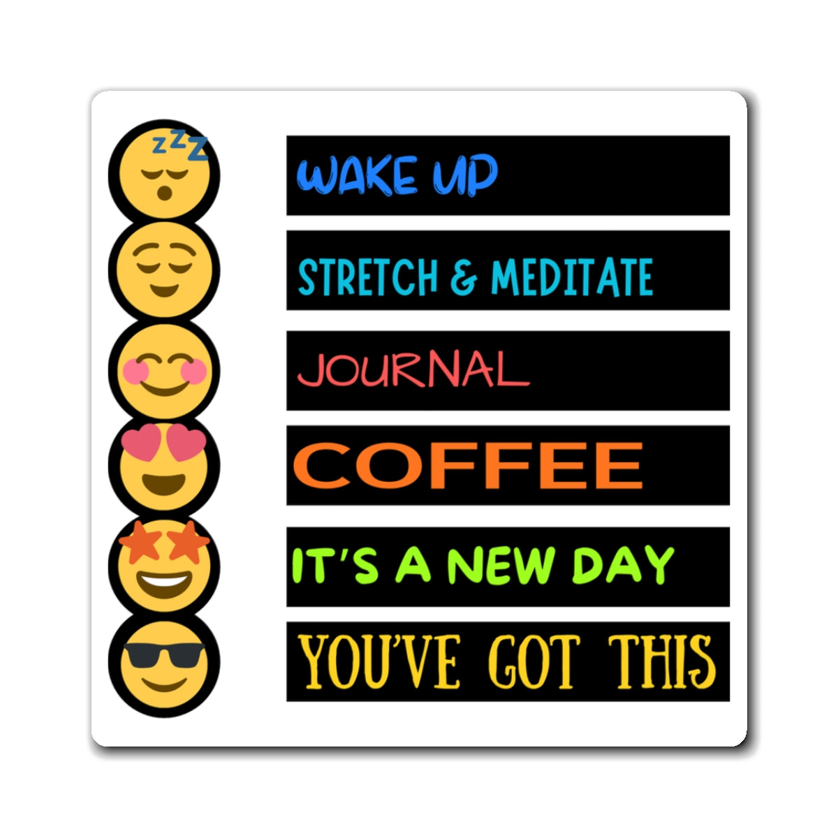 Magnet (Square | Flat) - Mornings Option 2