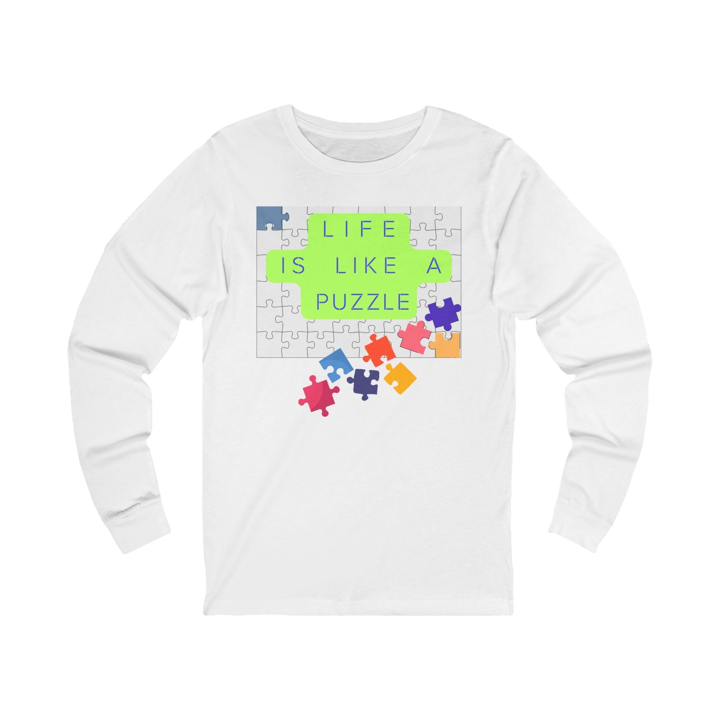 Tee - Long Sleeve (Adult) - Life is Like a Puzzle