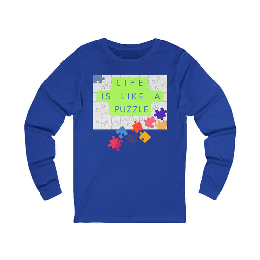 Tee - Long Sleeve (Adult) - Life is Like a Puzzle