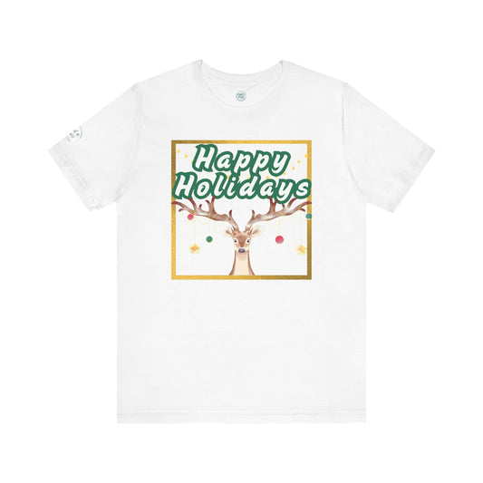 Tee - Short Sleeve (Adult) - Happy Holidays Deer