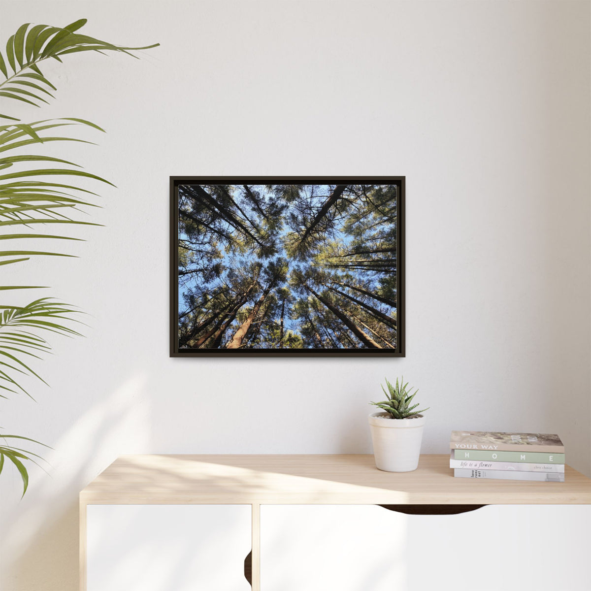 Forest Canopy Matte Canvas Framed Print (original photography by Kind River Studio)