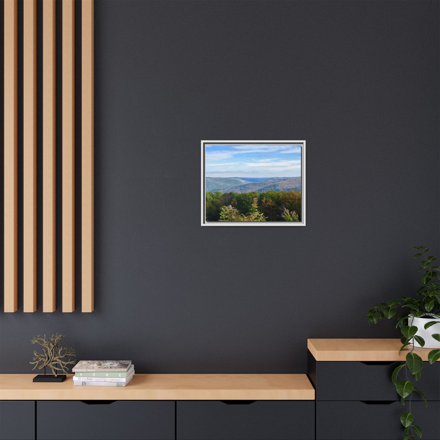 Canvas Print in Frame - Layered Mountainscape (original photograph by Kind River Studio)