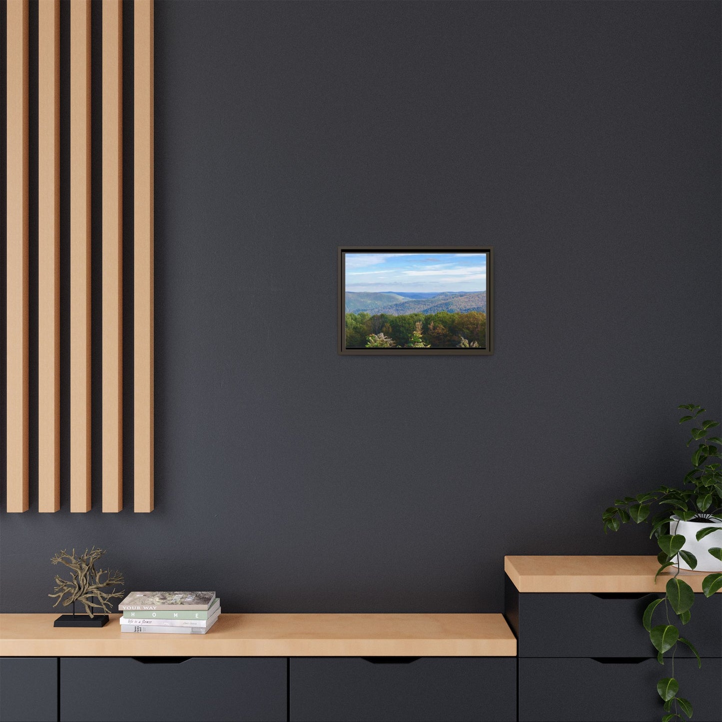 Canvas Print in Frame - Layered Mountainscape (original photograph by Kind River Studio)