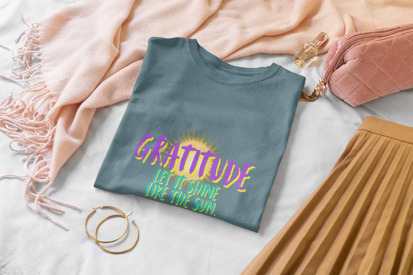 Let Gratitude Shine Crewneck Tee (Adult)