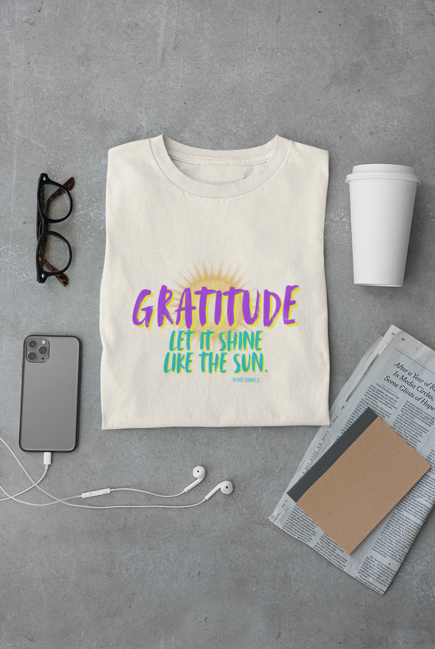 Let Gratitude Shine Crewneck Tee (Adult)