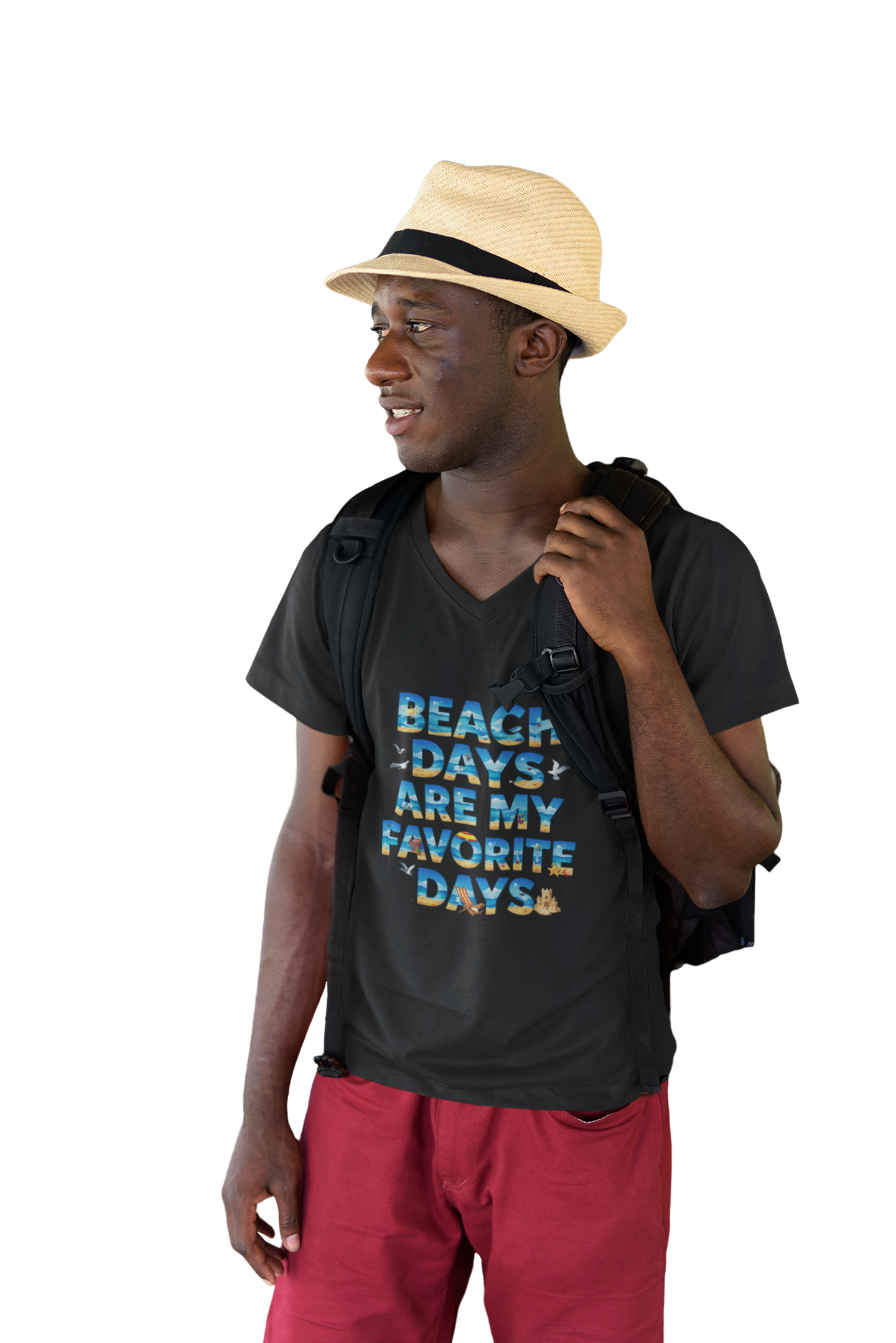 Beach Days V-Neck Tee (Adult)