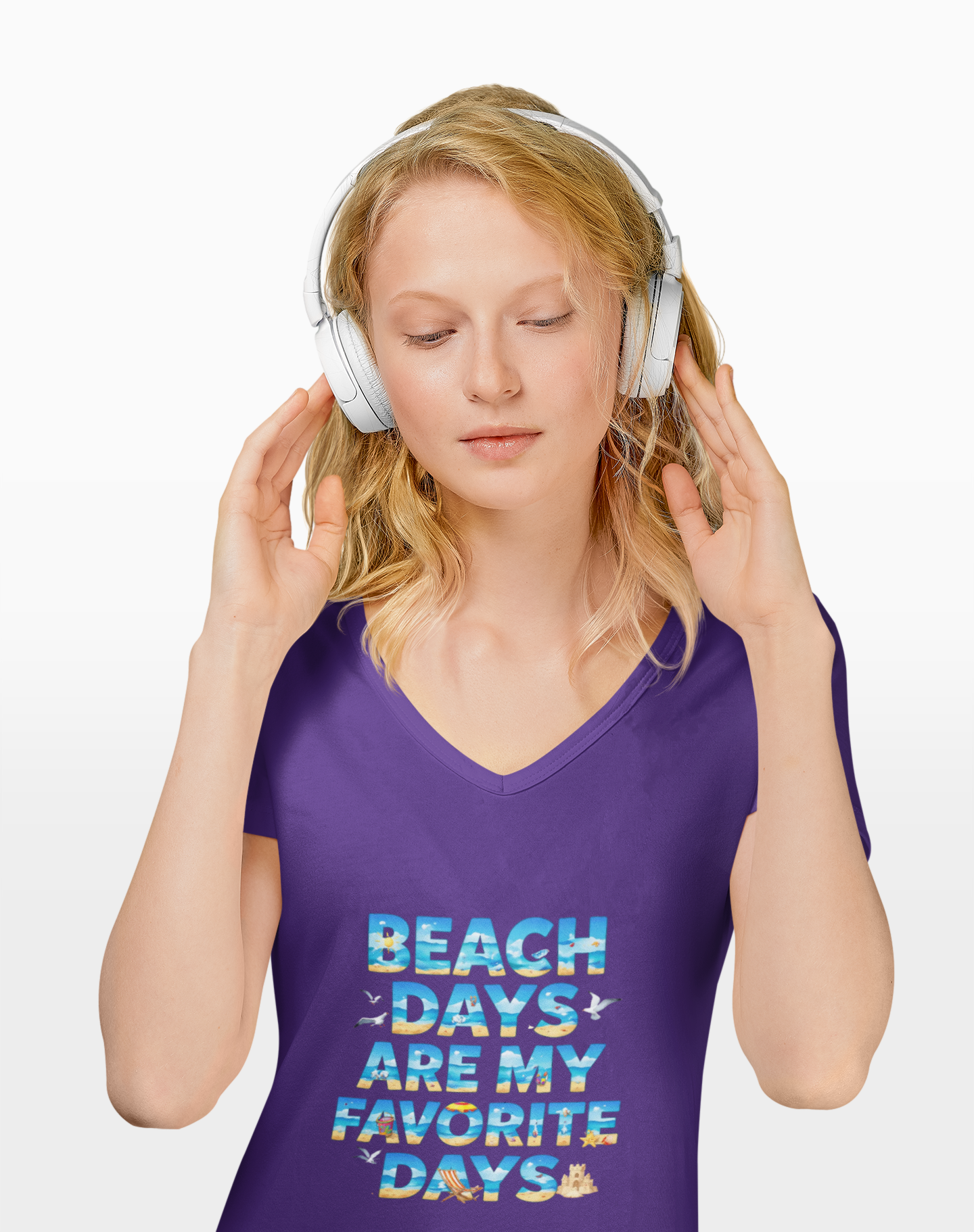 Beach Days V-Neck Tee (Adult)