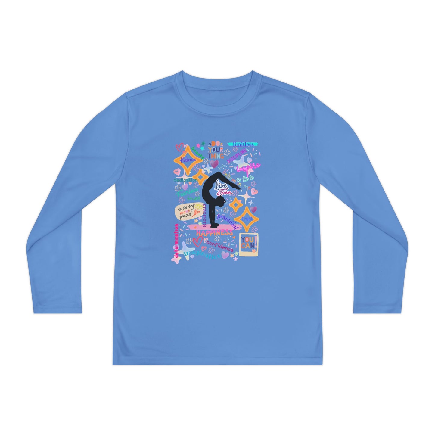 Tee - Long Sleeve (Youth) - Gymnast Positive Affirmations