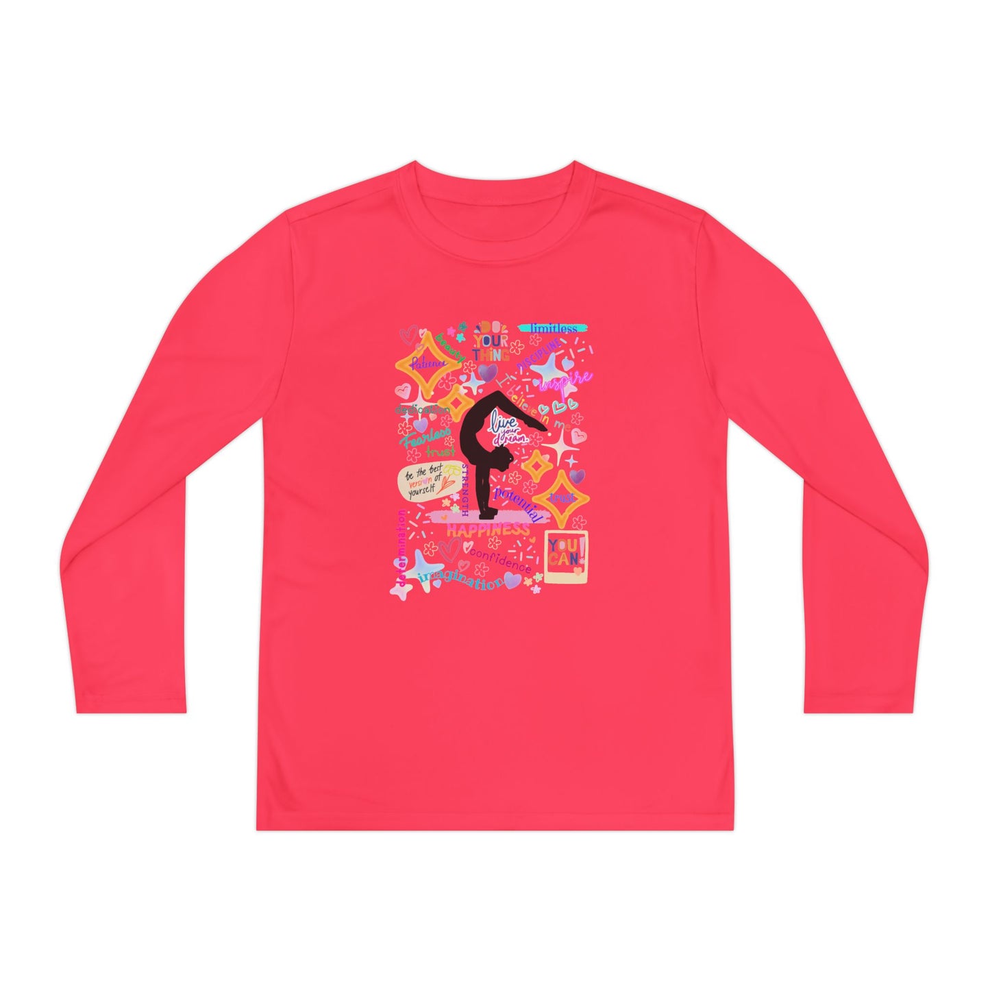Tee - Long Sleeve (Youth) - Gymnast Positive Affirmations
