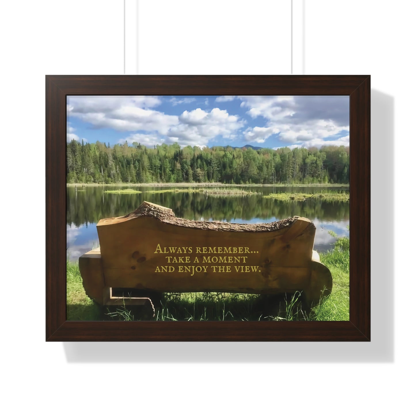 Poster Print in Frame - Bench View (original photograph by Kind River Studio)