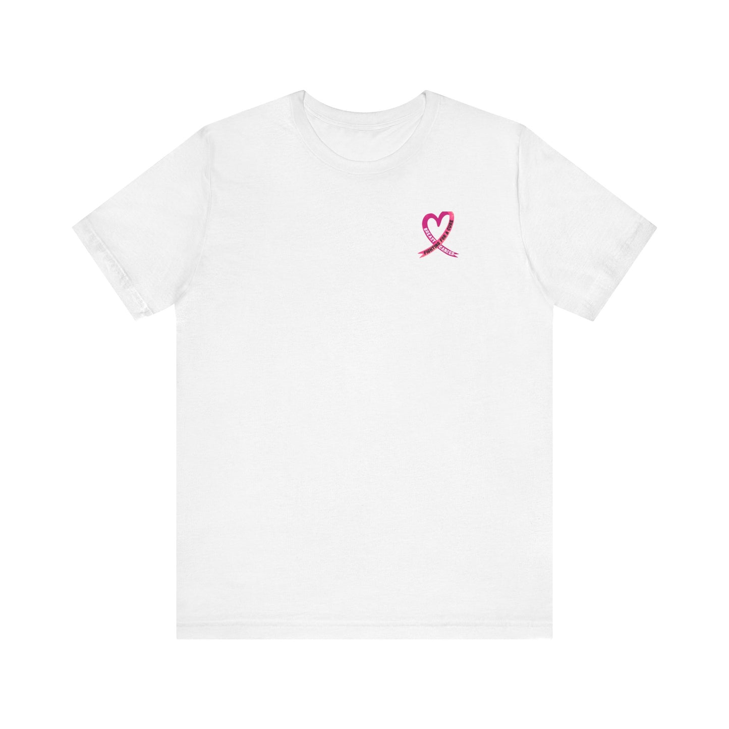 Tee - Short Sleeve (Adult) - Heart Ribbon Breast Cancer