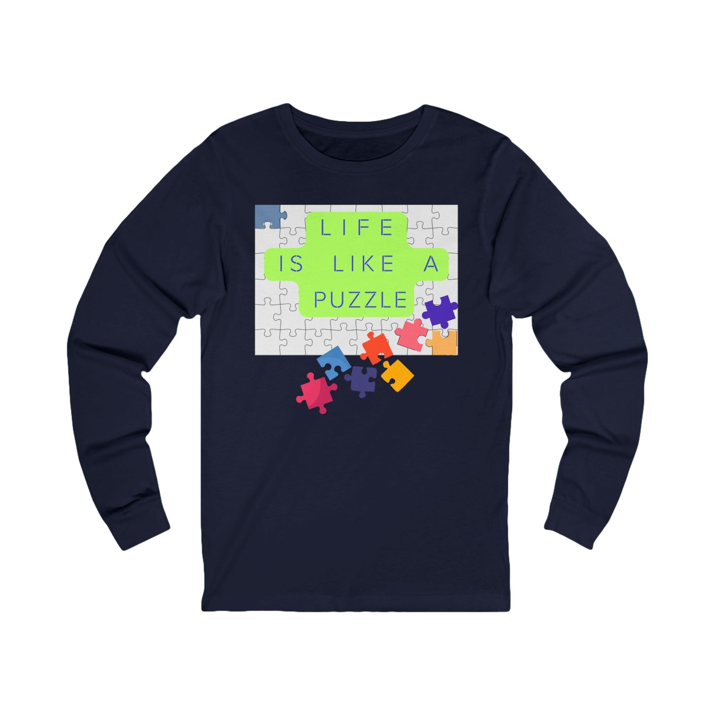 Tee - Long Sleeve (Adult) - Life is Like a Puzzle