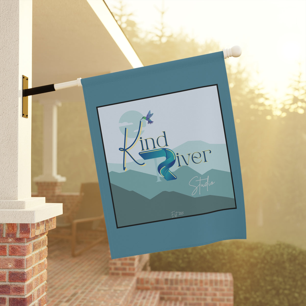 Kind River Studio Logo Garden Flag