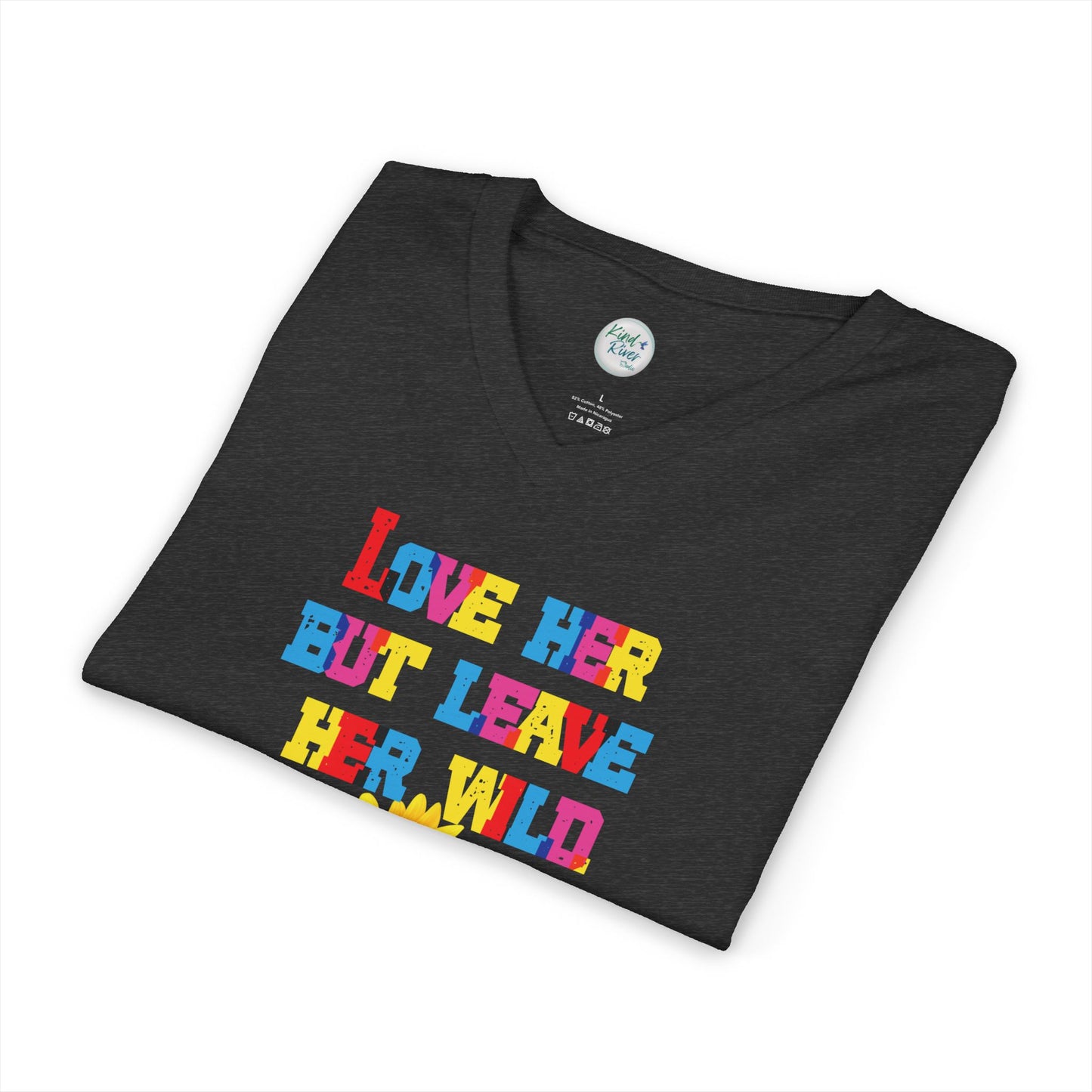 Leave Her Wild - V Neck Tee (Adult)