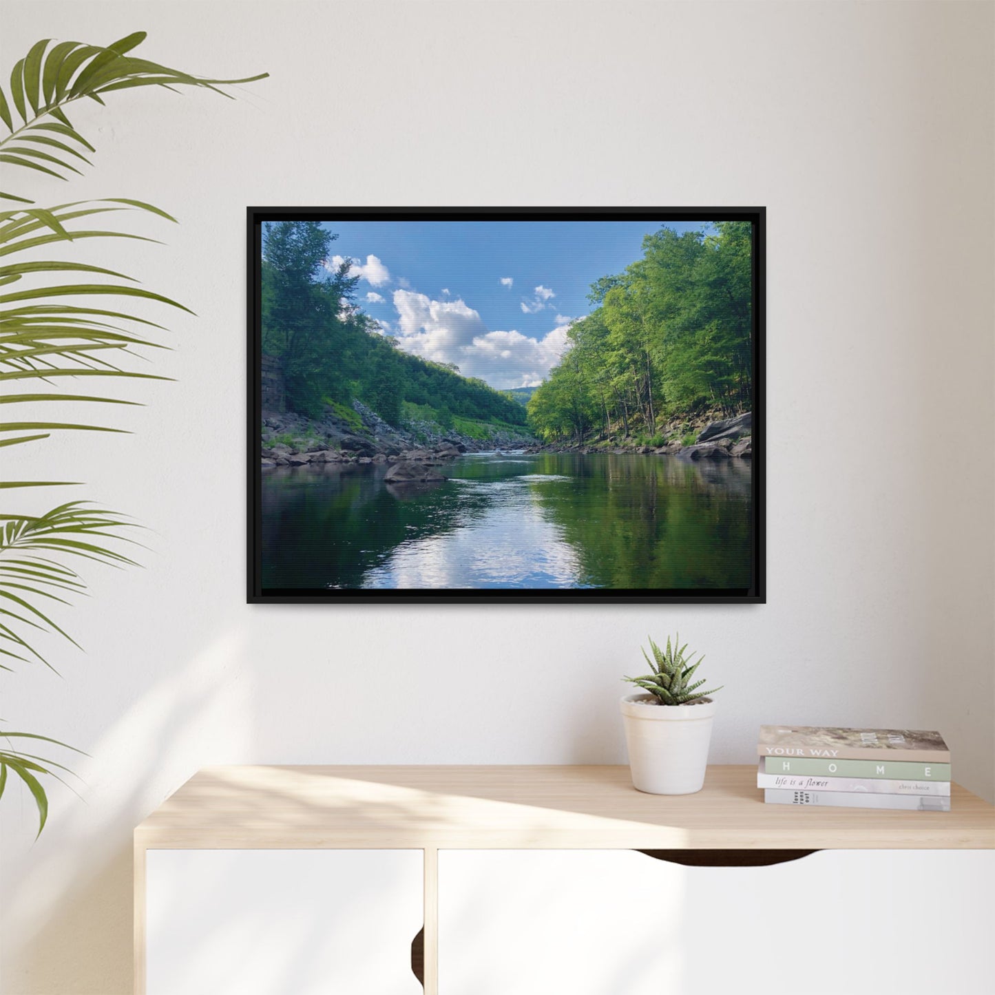 Canvas Print in Frame - Calm River Waters (original photograph by Kind River Studio)