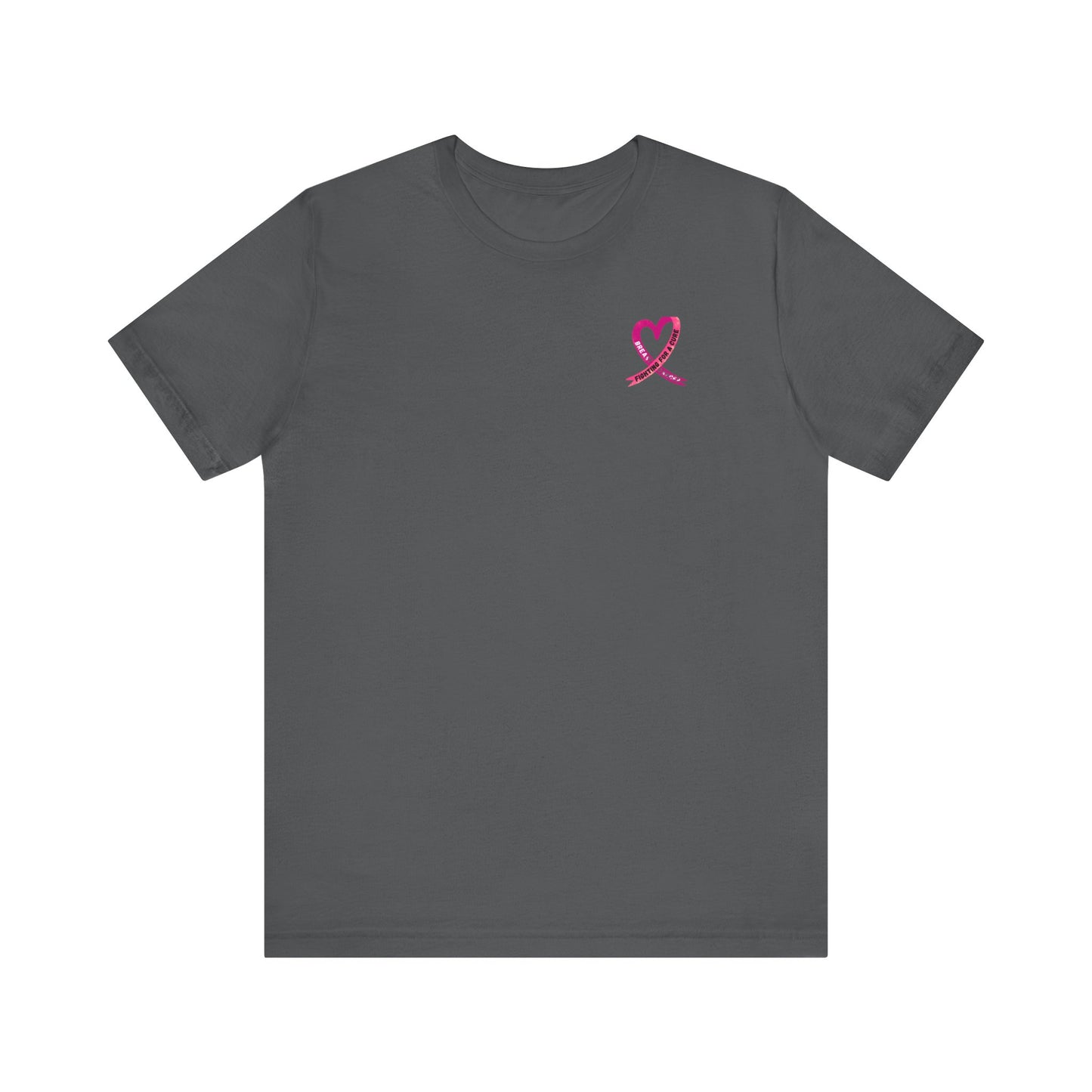 Tee - Short Sleeve (Adult) - Heart Ribbon Breast Cancer