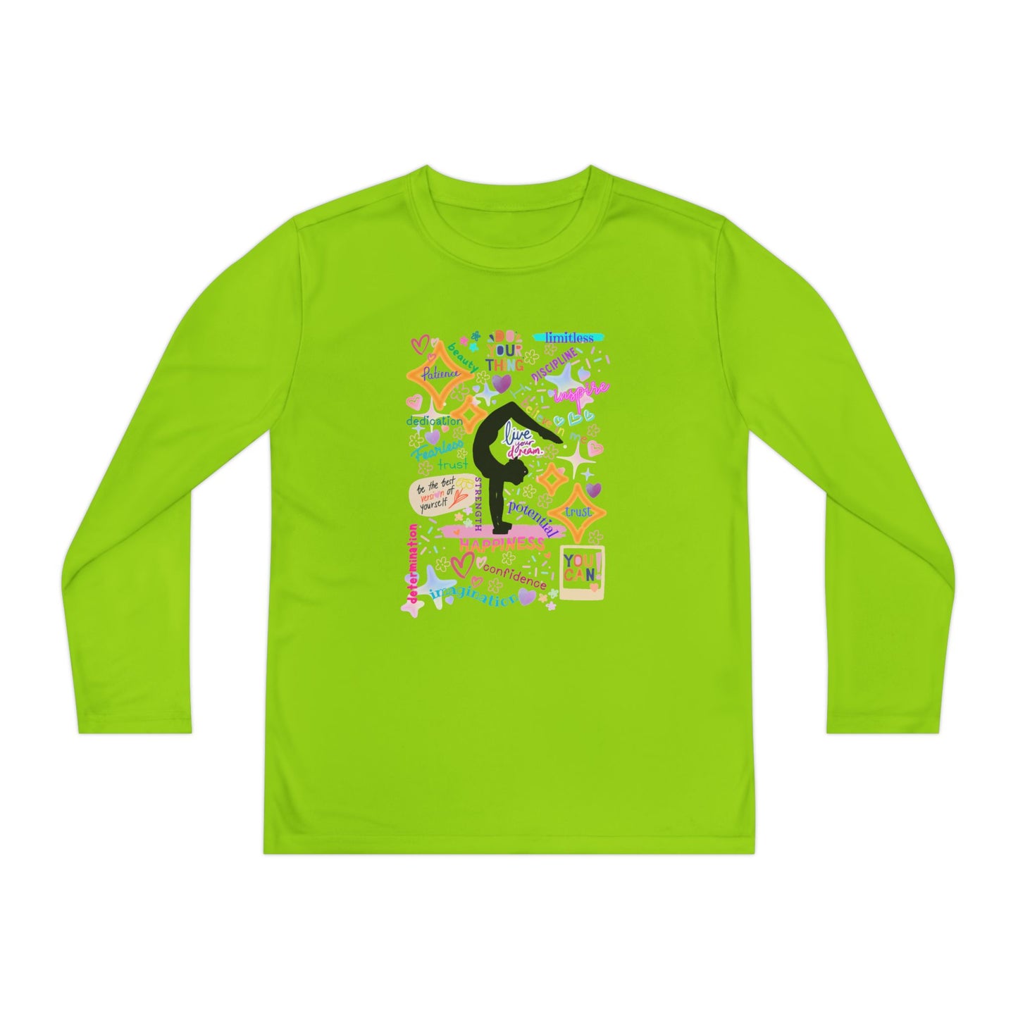 Tee - Long Sleeve (Youth) - Gymnast Positive Affirmations