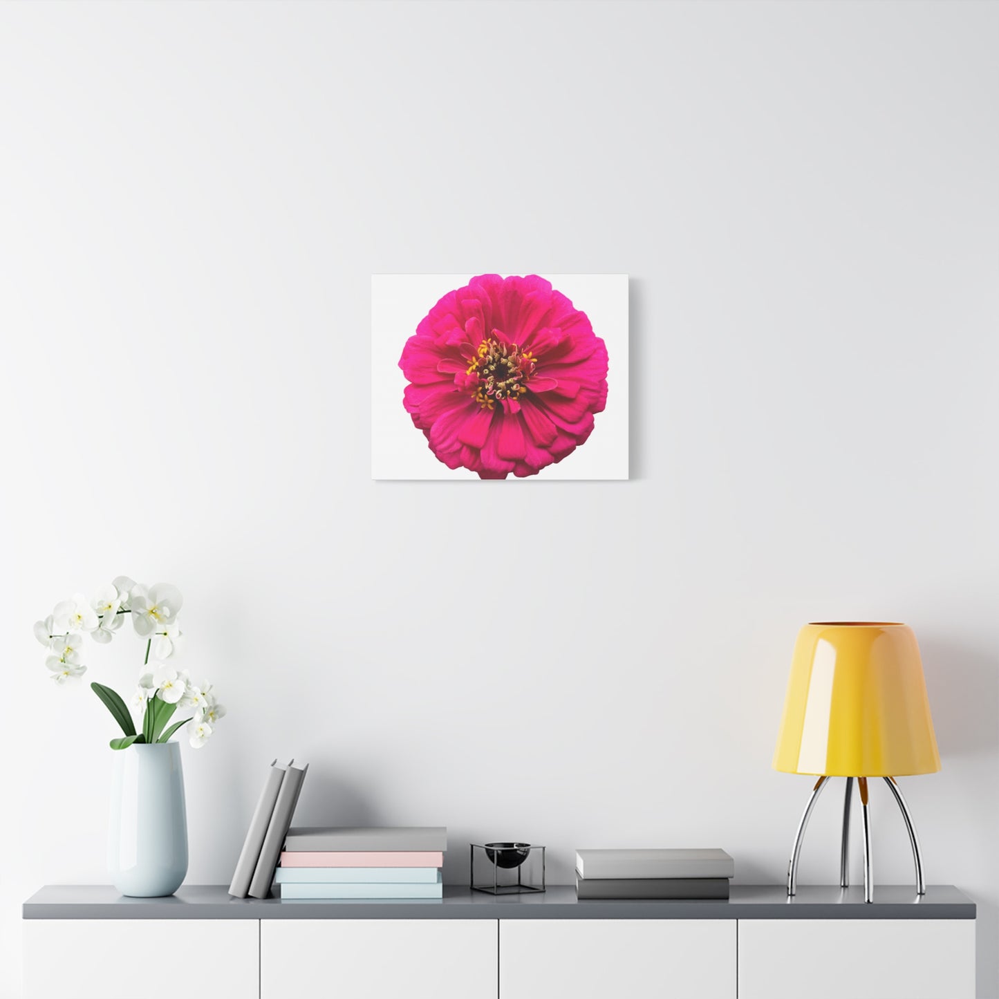 Canvas Print - One Pink Zinnia (original photograph by Kind River Studio)