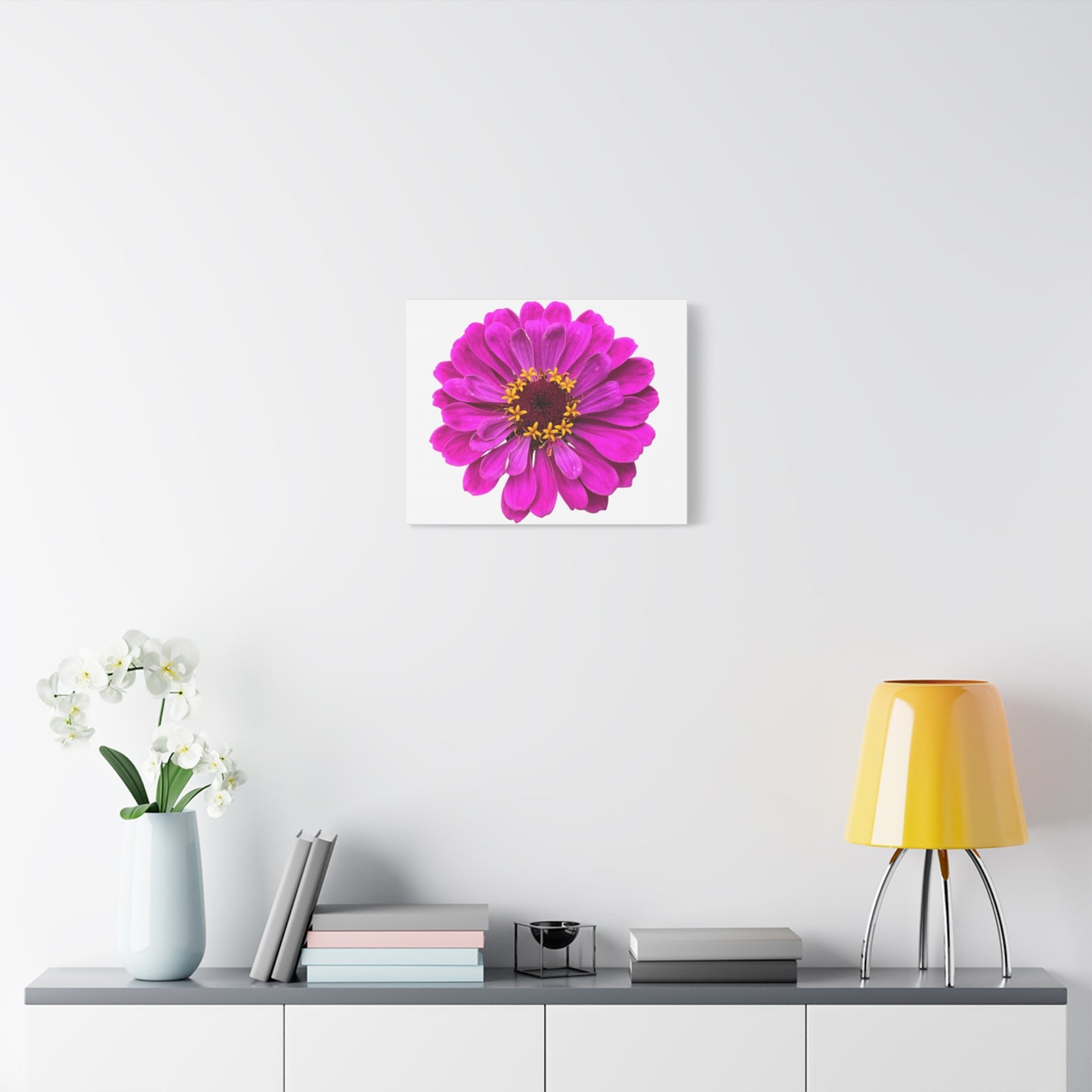 Canvas Print - One Purple Zinnia (original photograph by Kind River Studio)