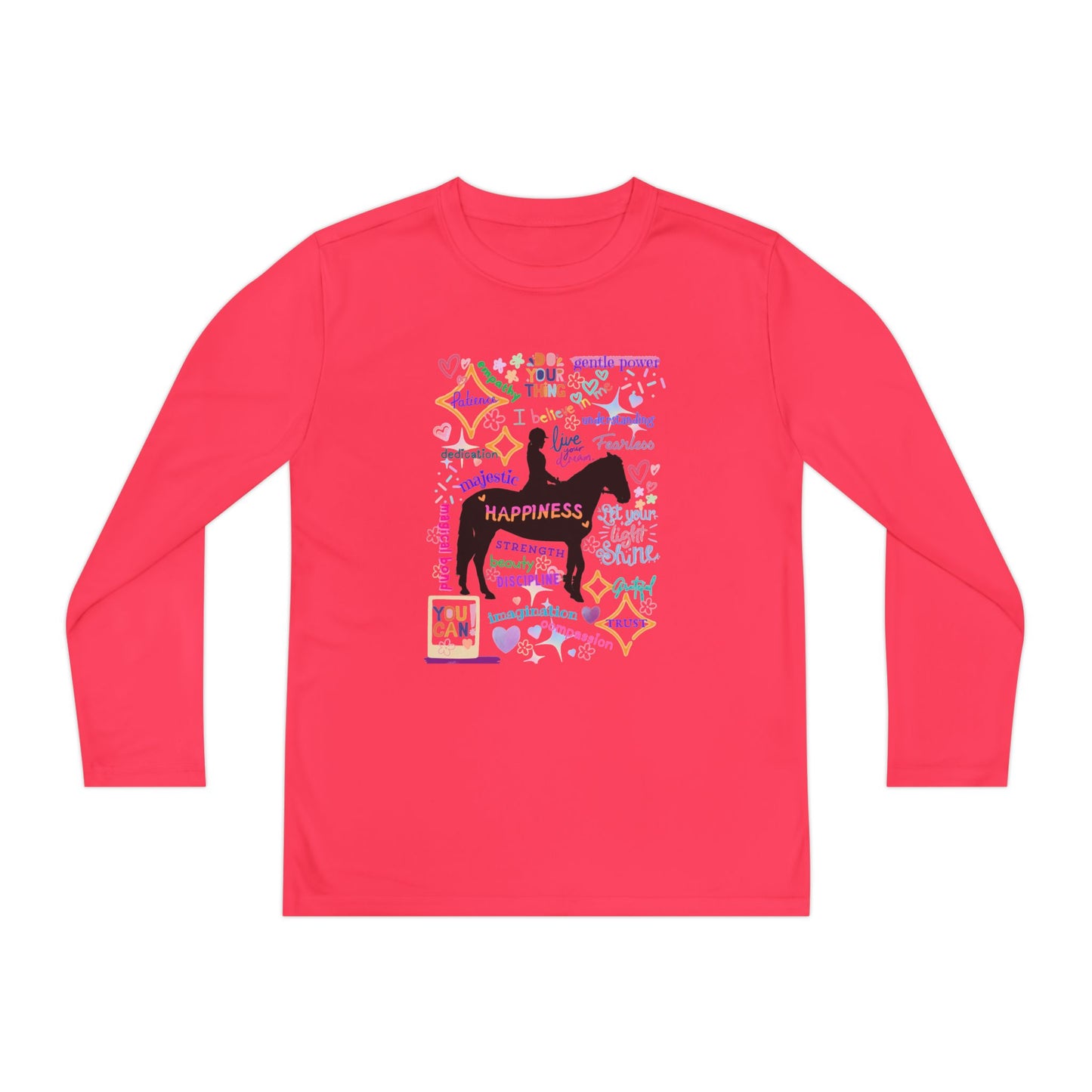 Tee - Long Sleeve (Youth) - EquestrianPositive Affirmations