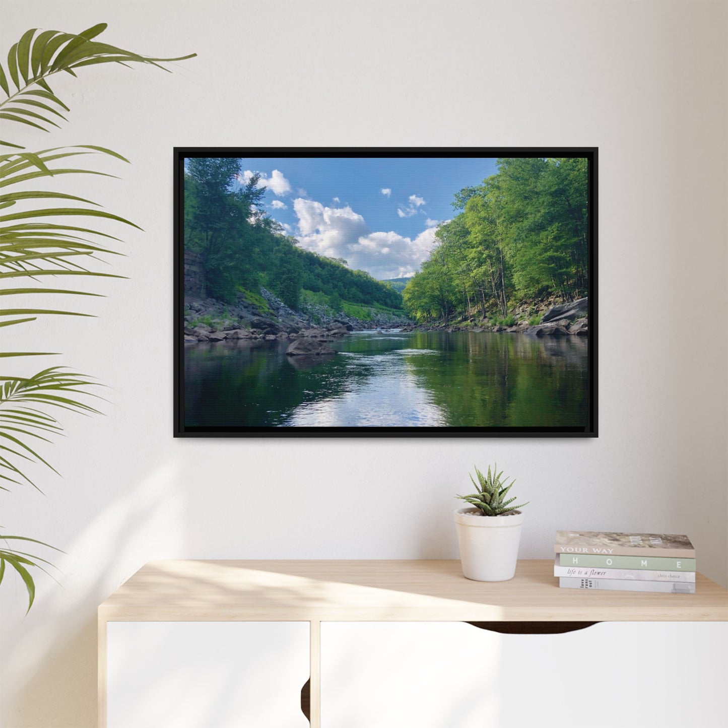 Canvas Print in Frame - Calm River Waters (original photograph by Kind River Studio)