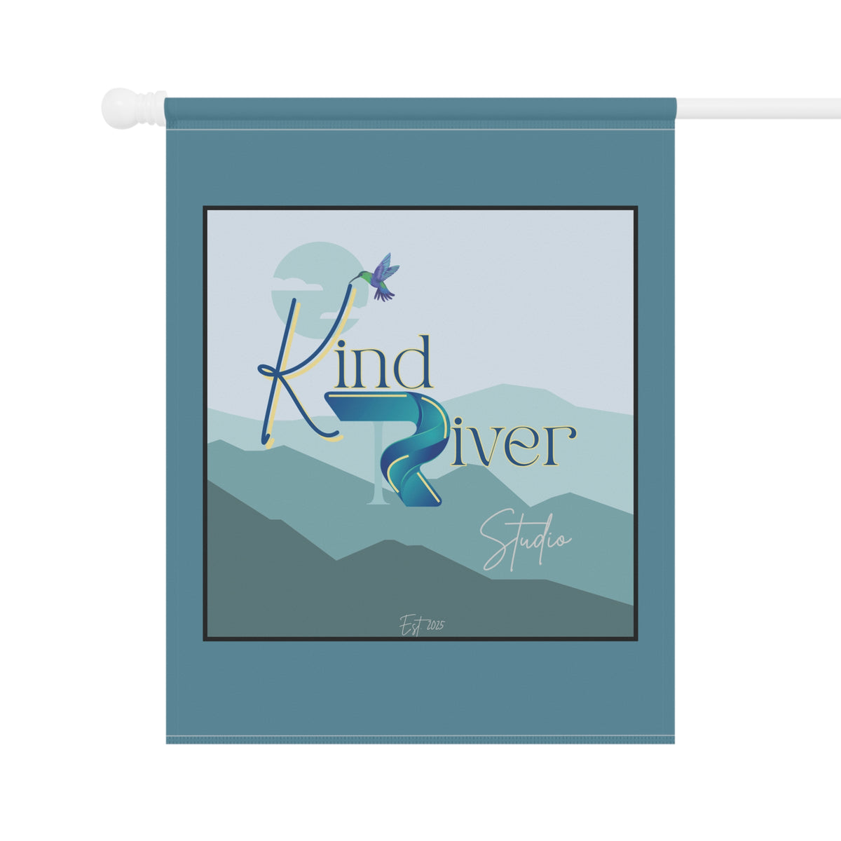 Kind River Studio Logo Garden Flag