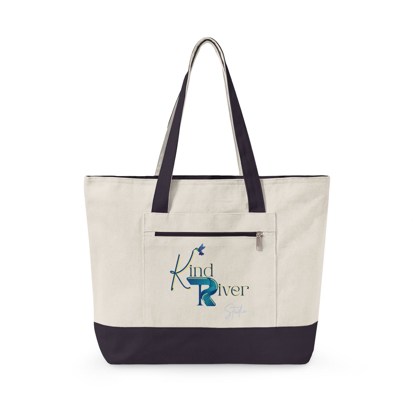 Wildflowers Zippered Canvas Tote