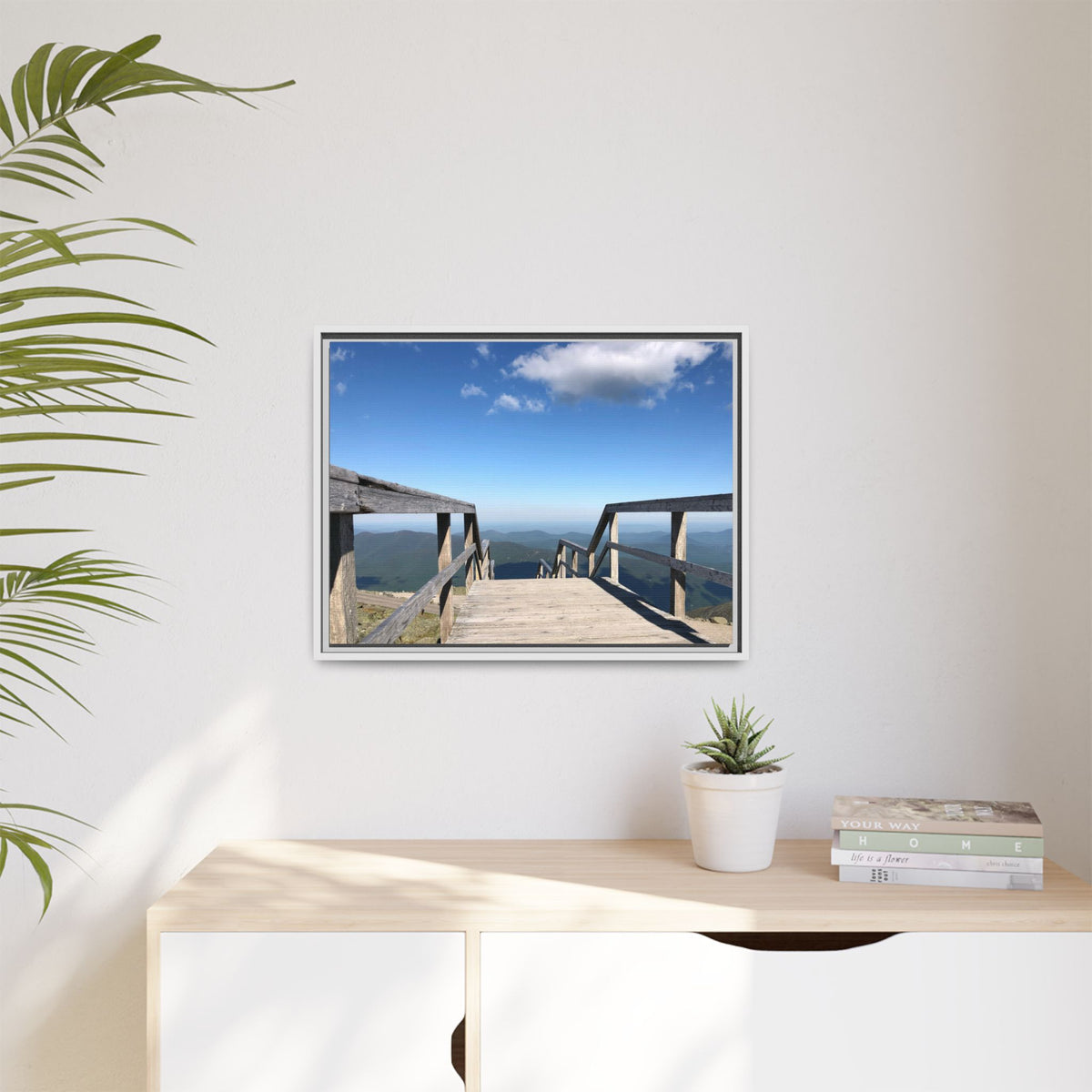 Quiet Descent Framed Matte Canvas Print