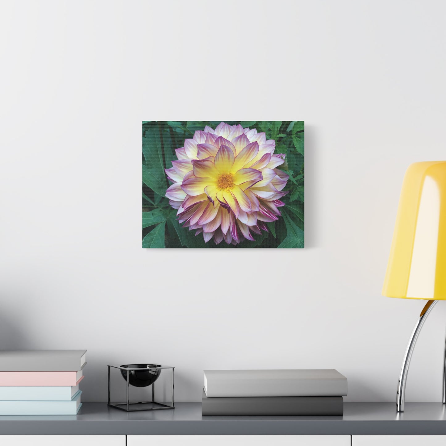 Pale Purple Dahlia Canvas Print (original photograph by Kind River Studio)
