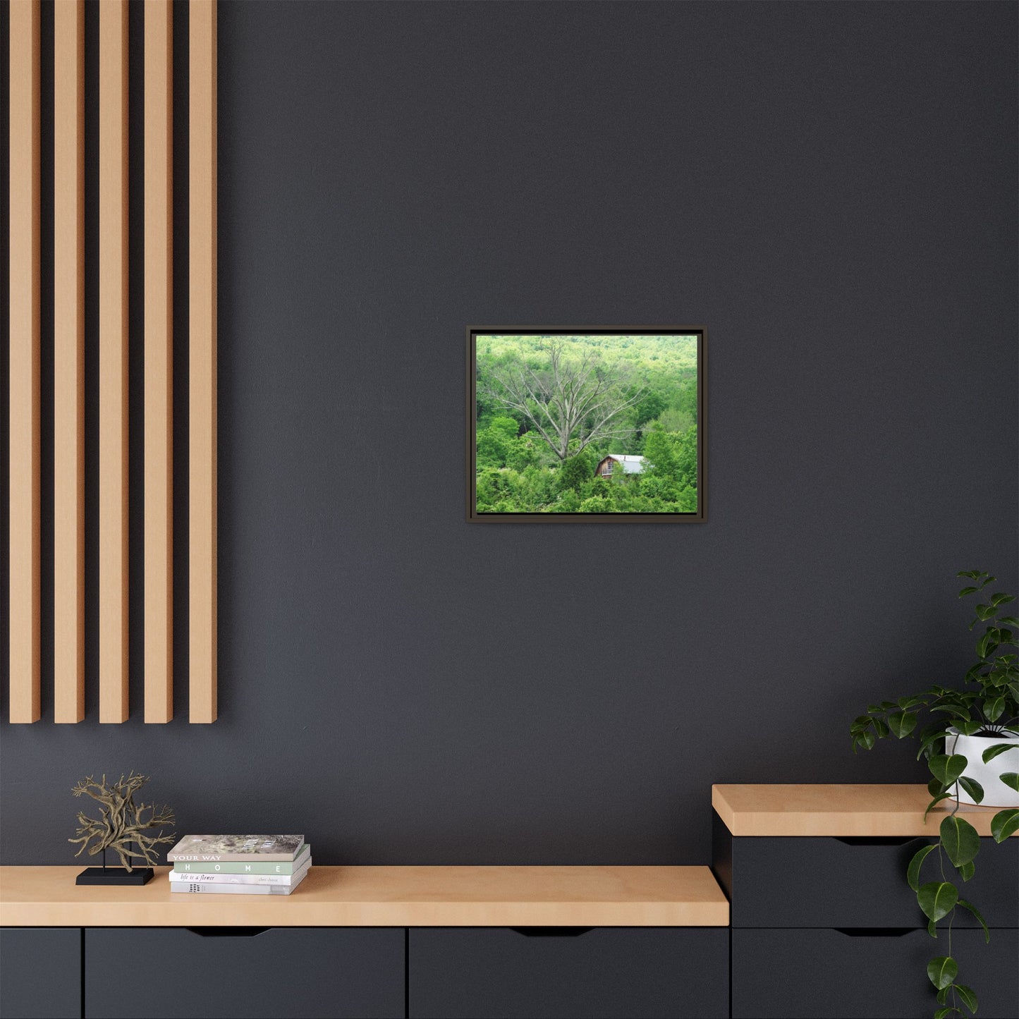Canvas Print in Frame - Hidden On the Tennessee (original photograph by Kind River Studio)