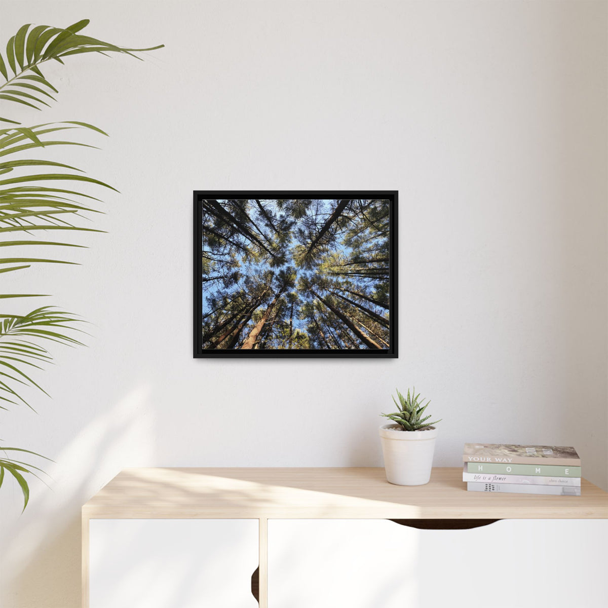 Forest Canopy Matte Canvas Framed Print (original photography by Kind River Studio)