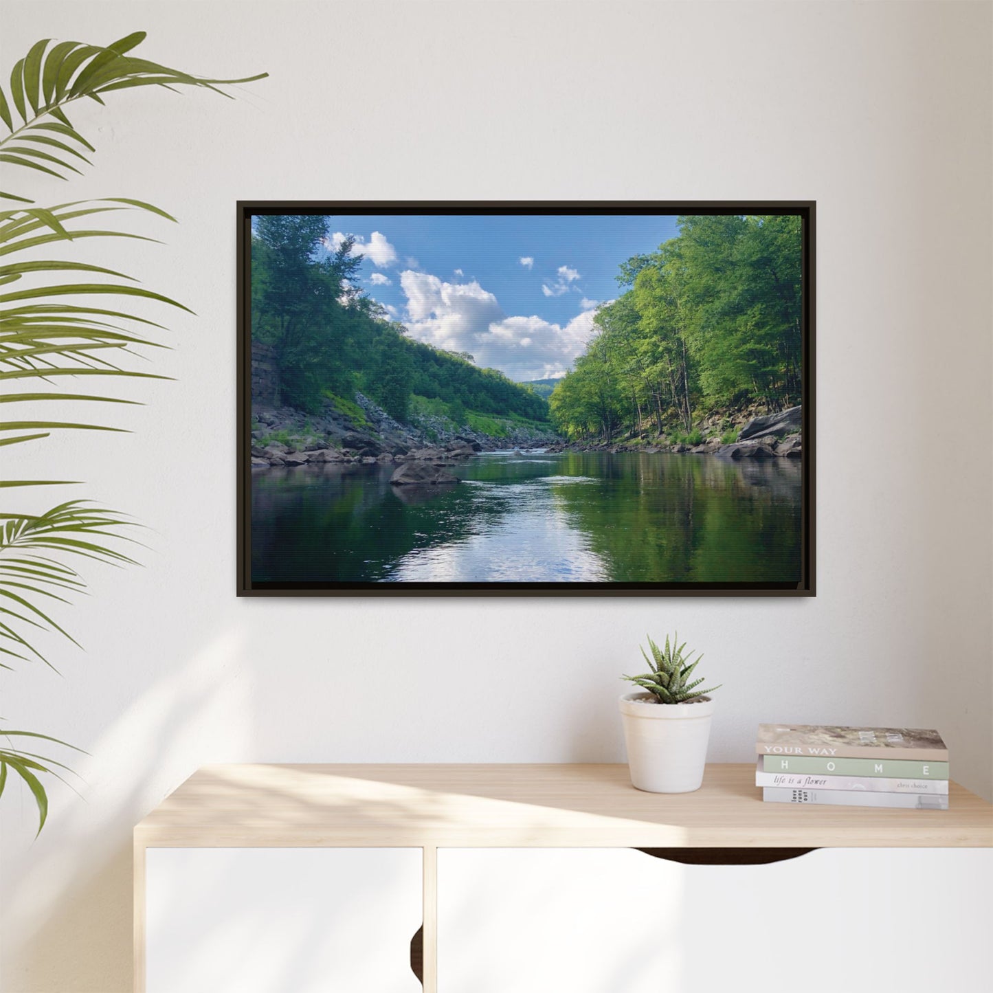 Canvas Print in Frame - Calm River Waters (original photograph by Kind River Studio)