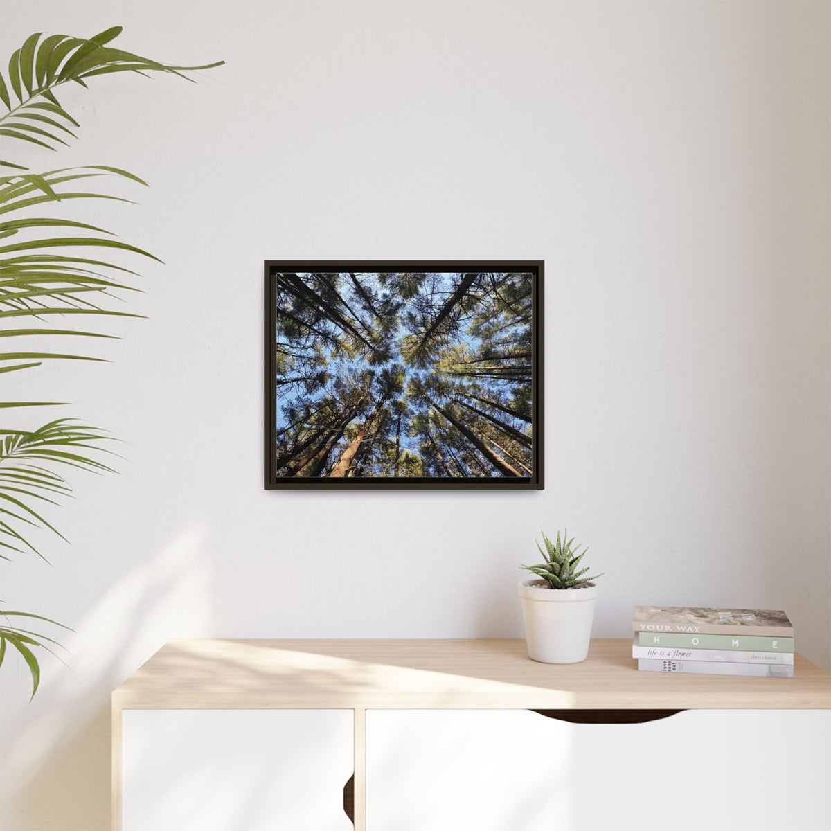 Forest Canopy Matte Canvas Framed Print (original photography by Kind River Studio)
