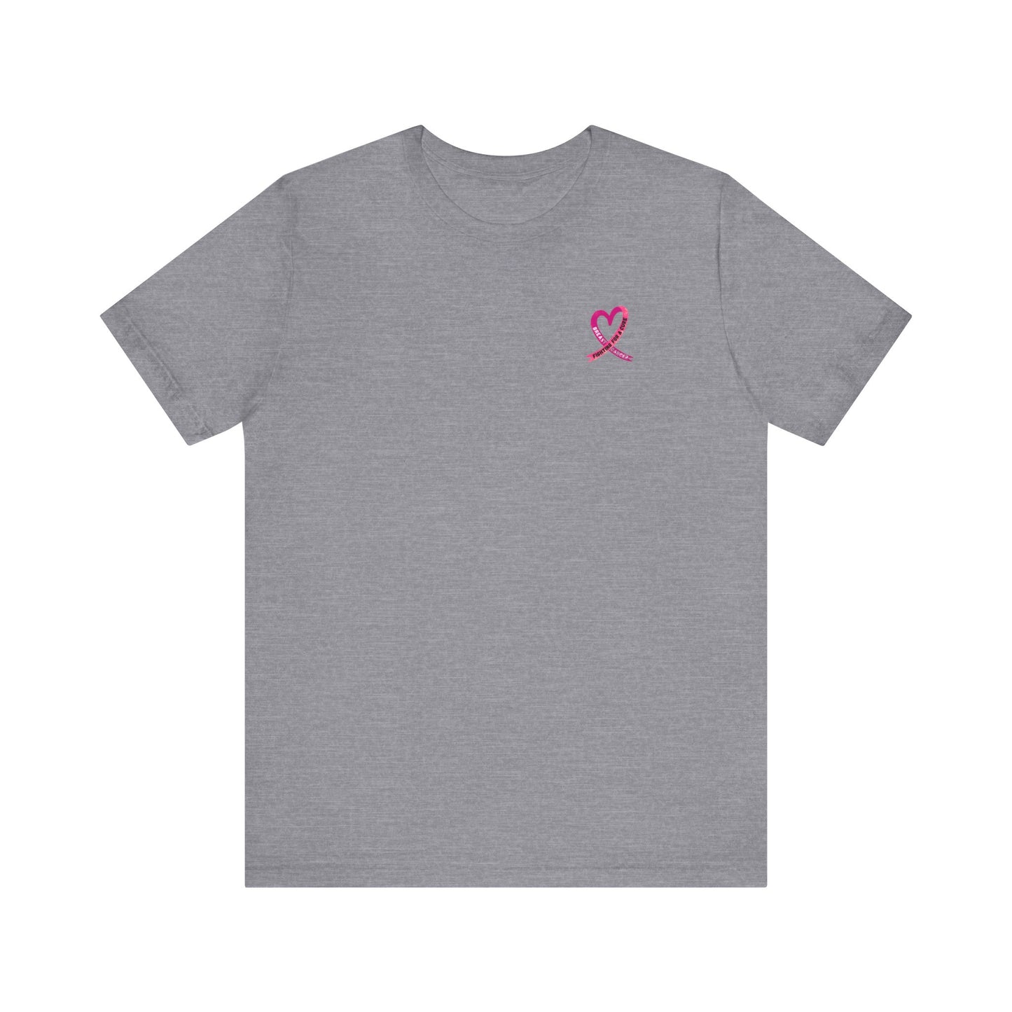Tee - Short Sleeve (Adult) - Heart Ribbon Breast Cancer