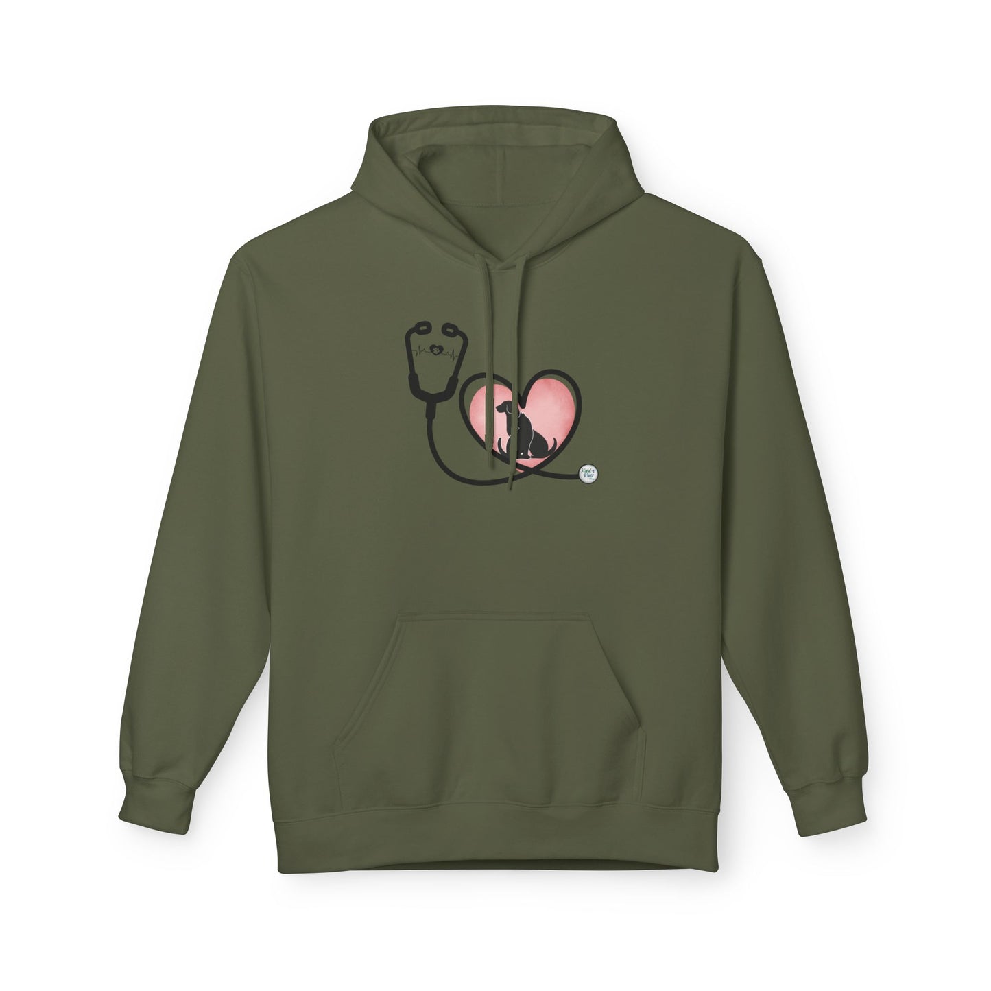 Hoodie (Adult) — Stethoscope Heart Animals