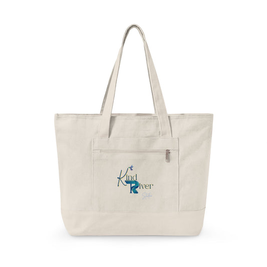 Gratitude Zippered Canvas Tote