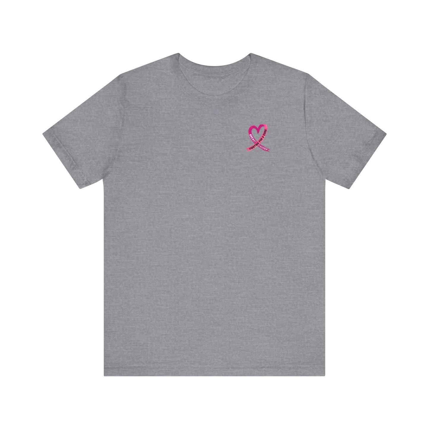 Tee - Short Sleeve (Adult) - Heart Ribbon Breast Cancer