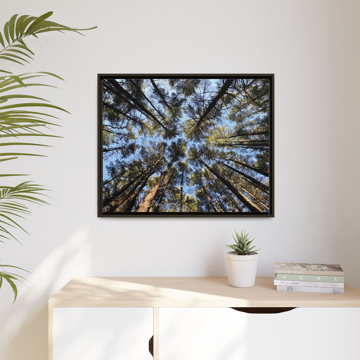 Forest Canopy Matte Canvas Framed Print (original photography by Kind River Studio)