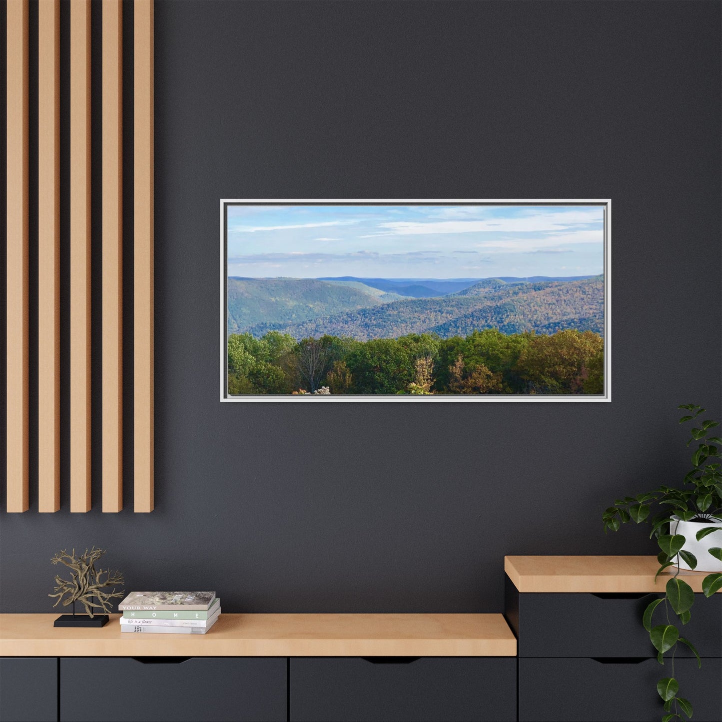 Canvas Print in Frame - Layered Mountainscape (original photograph by Kind River Studio)