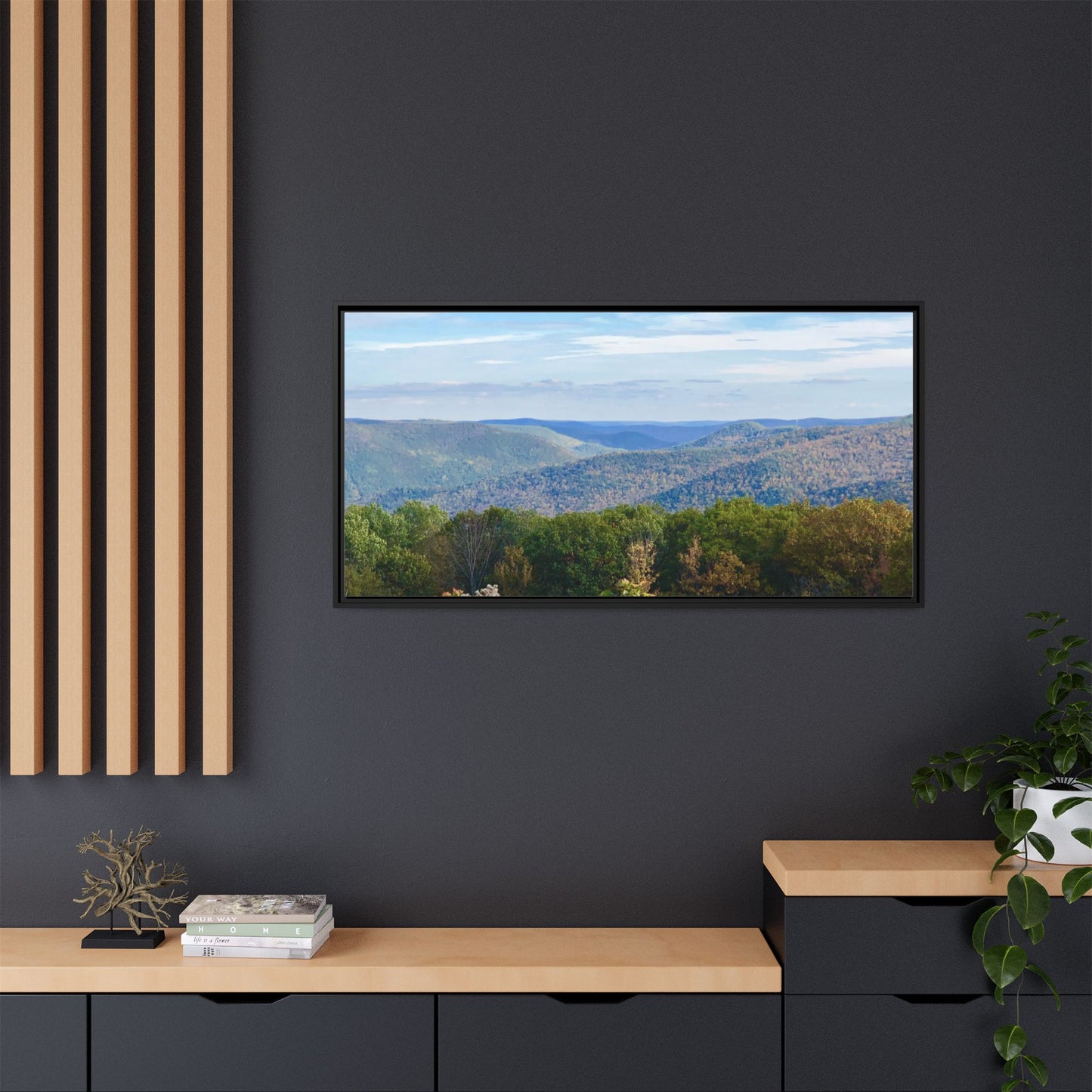 Canvas Print in Frame - Layered Mountainscape (original photograph by Kind River Studio)