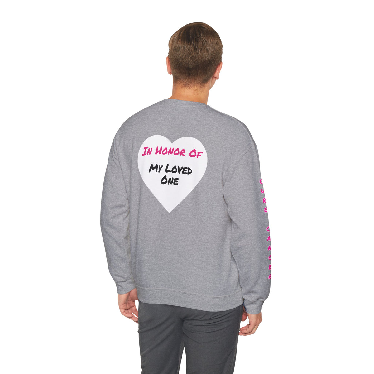 Breast Cancer Awareness Crewneck Sweatshirt (Adult) — "In Honor of My Loved One"