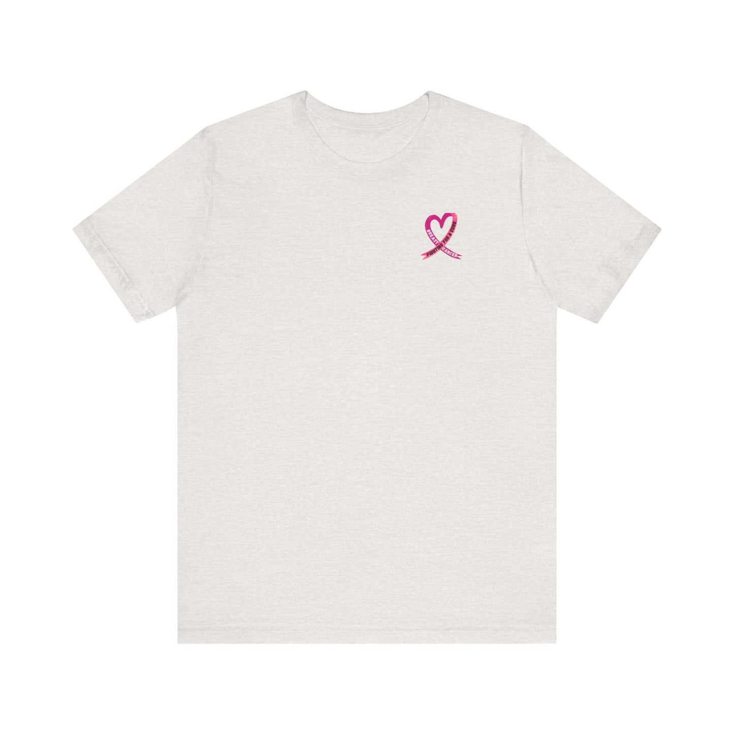 Tee - Short Sleeve (Adult) - Heart Ribbon Breast Cancer