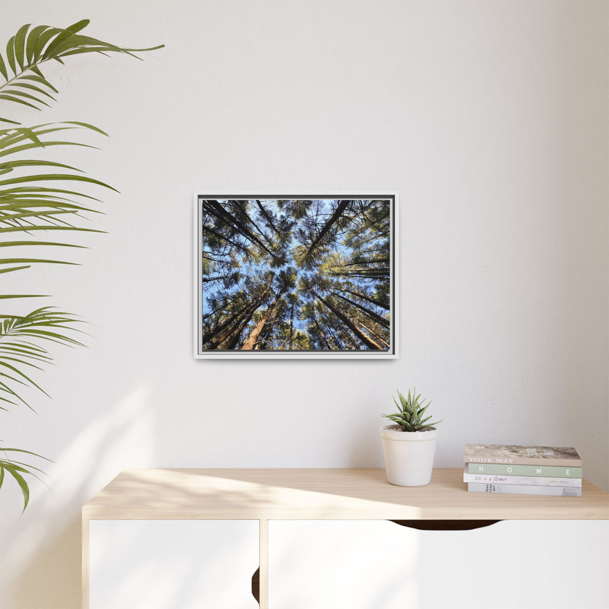 Forest Canopy Matte Canvas Framed Print (original photography by Kind River Studio)