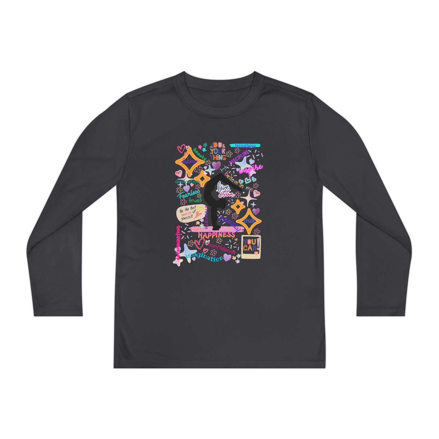 Tee - Long Sleeve (Youth) - Gymnast Positive Affirmations
