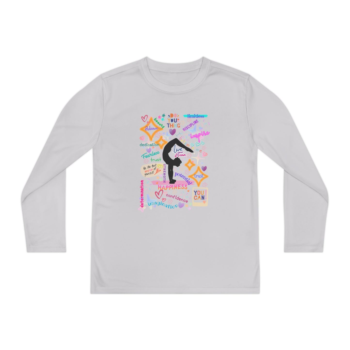 Tee - Long Sleeve (Youth) - Gymnast Positive Affirmations