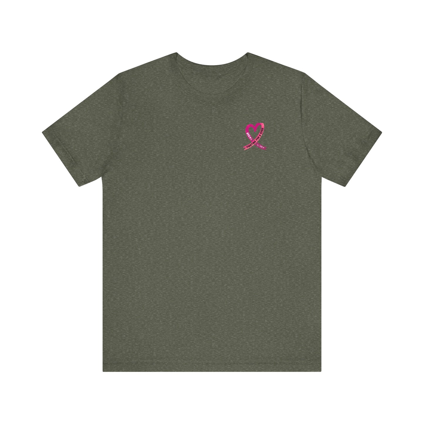 Tee - Short Sleeve (Adult) - Heart Ribbon Breast Cancer