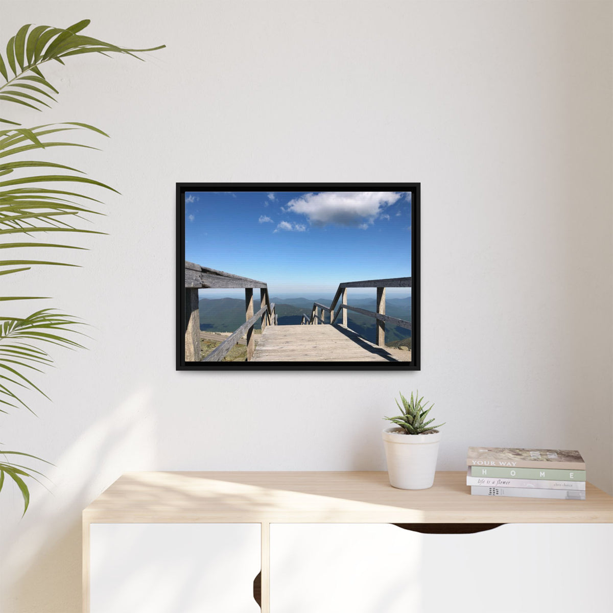 Quiet Descent Framed Matte Canvas Print