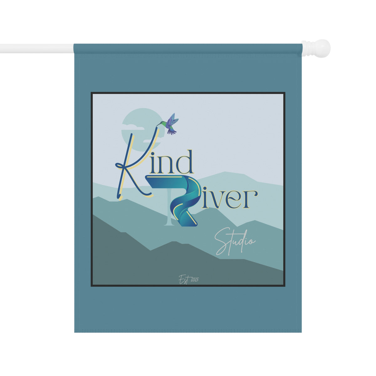 Kind River Studio Logo Garden Flag